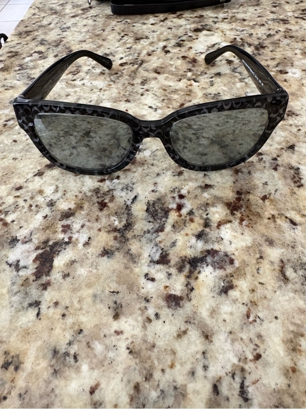 Coach Gray Patterned Sunglasses with Tinted Lenses
